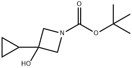 tert-butyl 3-cyclopropyl-3-hydroxyazetidine-1-carboxylate Struktur