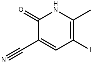 5-Iodo-6-methyl-2-oxo-1,2-dihydro-pyridine-3-carbonitrile Struktur