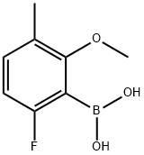 6-Fluoro-2-methoxy-3-methylphenylboronic acid Struktur