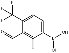 2-Fluoro-3-formyl-4-(trifluoromethyl)phenylboronic acid Struktur