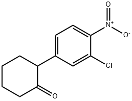 2-(3-Chloro-4-nitrophenyl)cyclohexan-1-one Struktur