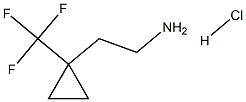 2-[1-(trifluoromethyl)cyclopropyl]ethan-1-amine hydrochloride Struktur