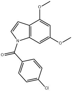 (4-Chlorophenyl)(4,6-dimethoxy-1H-indol-1-yl)methanone Struktur