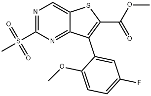 methyl 7-(5-fluoro-2-methoxyphenyl)-2-(methylsulfonyl)thieno[3,2-d]pyrimidine-6-carboxylate