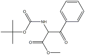 methyl 2-((tert-butoxycarbonyl)amino)-3-oxo-3-phenylpropanoate Struktur