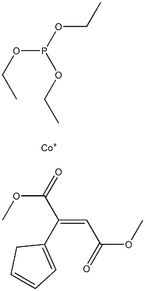 Cyclopentadienyl(dimethyl fumarate)(triethyl phosphite)cobalt(I) Struktur