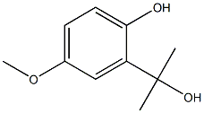 2-(2-hydroxypropan-2-yl)-4-methoxyphenol Struktur