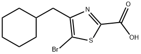 5-Bromo-4-(cyclohexylmethyl)thiazole-2-carboxylic acid Struktur