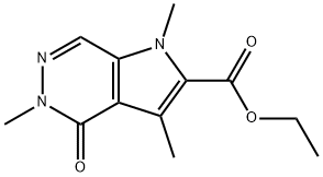 Ethyl 1,3,5-trimethyl-4-oxo-4,5-dihydro-1H-pyrrolo[2,3-d]pyridazine-2-carboxylate Struktur