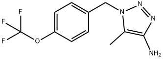 1-(4-(trifluoromethoxy)benzyl)-5-methyl-1H-1,2,3-triazol-4-amine Struktur