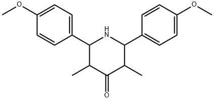 2,6-Bis(4-methoxyphenyl)-3,5-dimethylpiperidin-4-one Struktur