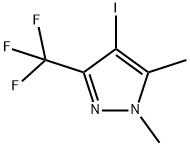 4-Bromo-1,5-dimethyl-3-trifluoromethyl-3H-pyrazole Struktur