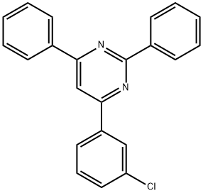 4-(3-chlorophenyl)-2,6-diphenylpyrimidine Struktur