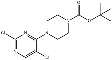 tert-butyl 4-(2,5-dichloropyrimidin-4-yl)piperazine-1-carboxylate Struktur