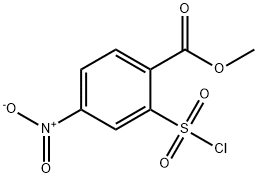 Methyl 2-(chlorosulfonyl)-4-nitrobenzoate Struktur