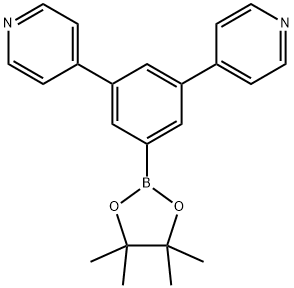 Pyridine,4,4'-[5-(4,4,5,5-tetramethyl-1,3,2-dioxaborolan-2-yl)-1,3-phenylene]bis-	 Struktur