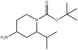 tert-butyl 4-amino-2-isopropylpiperidine-1-carboxylate Struktur