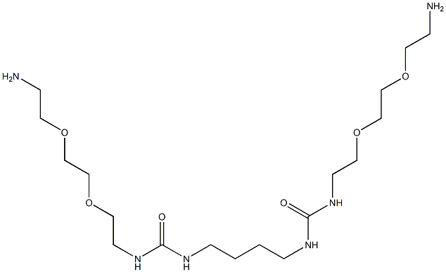 1,1'-(butane-1,4-diyl)bis(3-(2-(2-(2-aminoethoxy)ethoxy)ethyl)urea) Struktur