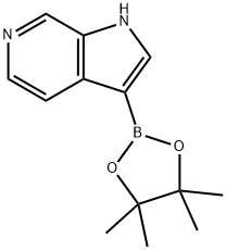 3-(4,4,5,5-テトラメチル-1,3,2-ジオキサボロラン-2-イル)1H-ピロロ[2,3-c]ピリジン 化學(xué)構(gòu)造式