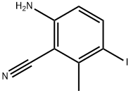 6-Amino-3-iodo-2-methyl-benzonitrile Struktur