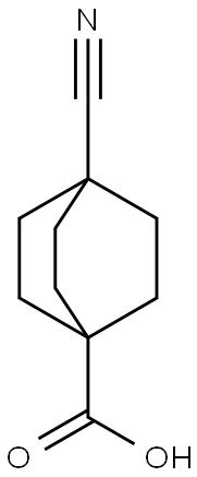 4-Cyanobicyclo[2.2.2]octane-1-carboxylicacid Struktur