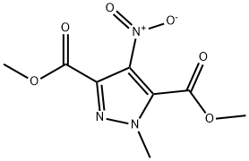 Dimethyl 1-methyl-4-nitro-1H-pyrazole-3,5-dicarboxylate Struktur