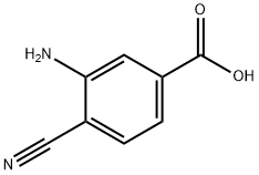 3-Amino-4-cyanobenzoic acid Struktur