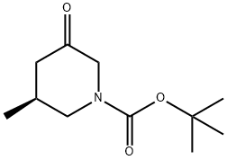 1-Piperidinecarboxylic acid, 3-methyl-5-oxo-, 1,1-dimethylethyl ester, (3S)- Struktur