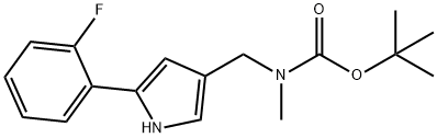 [[5-(2-fluorophenyl)-1H-pyrrol-3-yl]methyl]-N-methyl-Carbamicacid-1,1-dimethylethyl ester Struktur