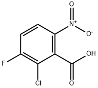 2-Chloro-3-fluoro-6-nitro-benzoic acid Struktur