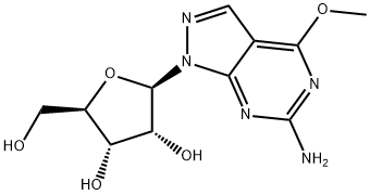 6-Amino-4-methoxy-1-(-D-ribofuranosyl)-1H-pyrazolo[3,4-d]pyrimidine Struktur