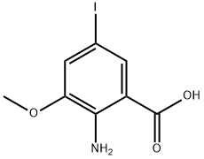 2-Amino-5-iodo-3-methoxy-benzoic acid Struktur