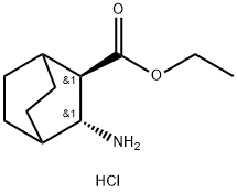 Bicyclo[2.2.2]octane-2-carboxylicacid,3-amino-,ethylester,hydrochloride Struktur