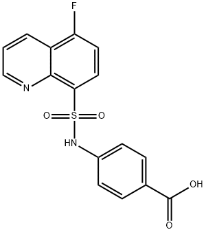 Benzoic acid, 4-?[[(5-?fluoro-?8-?quinolinyl)?sulfonyl]?amino]?- Struktur