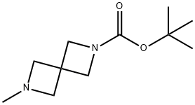 tert-Butyl 6-methyl-2,6-diazaspiro[3.3]heptane-2-carboxylate Struktur