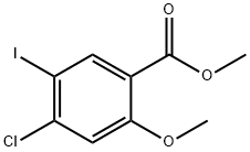 Benzoic acid, 4-chloro-5-iodo-2-methoxy-, methyl ester Struktur