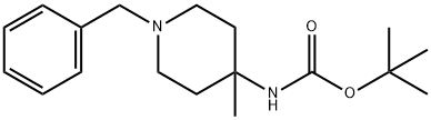 Carbamic acid, N-[4-methyl-1-(phenylmethyl)-4-piperidinyl]-, 1,1-dimethylethyl ester Struktur