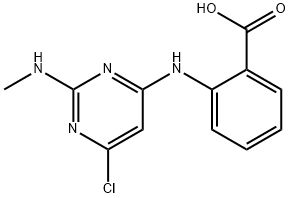 2-((6-Chloro-2-(methylamino)pyrimidin-4-yl)amino)benzoic acid Struktur