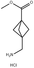 Methyl3-(aminomethyl)bicyclo[1.1.1]pentane-1-carboxylatehydrochloride Struktur