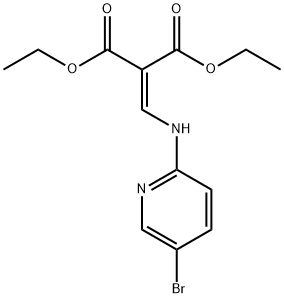 Diethyl 2-(((5-bromopyridin-2-yl)amino)methylene)malonate Struktur