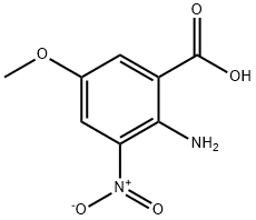 2-amino-5-methoxy-3-nitrobenzoic acid Struktur