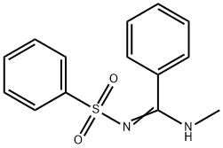 N-(METHYLAMINO-PHENYL-METHYLENE)-BENZENESULFONAMIDE Struktur