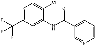 N-[2-chloro-5-(trifluoromethyl)phenyl]pyridine-3-carboxamide Struktur