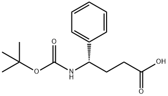 (S)-4-(tert-butoxycarbonyl-amino)-4-phenylbutanoic acid Struktur