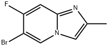 6-Bromo-7-fluoro-2-methyl-imidazo[1,2-a]pyridine Struktur