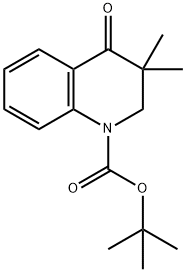 tert-Butyl 3,3-dimethyl-4-oxo-3,4-dihydroquinoline-1(2H)-carboxylate Struktur