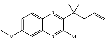 3-chloro-2-(1,1-difluorobut-3-enyl)-6-methoxyquinoxaline Struktur