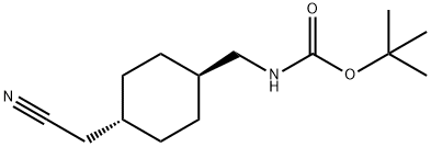 tert-butyl(((1r,4r)-4-(cyanomethyl)cyclohexyl)methyl)carbamate Struktur