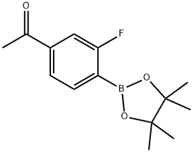 4-Acetyl-2-fluorobenzeneboronic acid pinacol ester Struktur