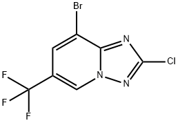 8-Bromo-2-chloro-6-trifluoromethyl-[1,2,4]triazolo[1,5-a]pyridine Struktur